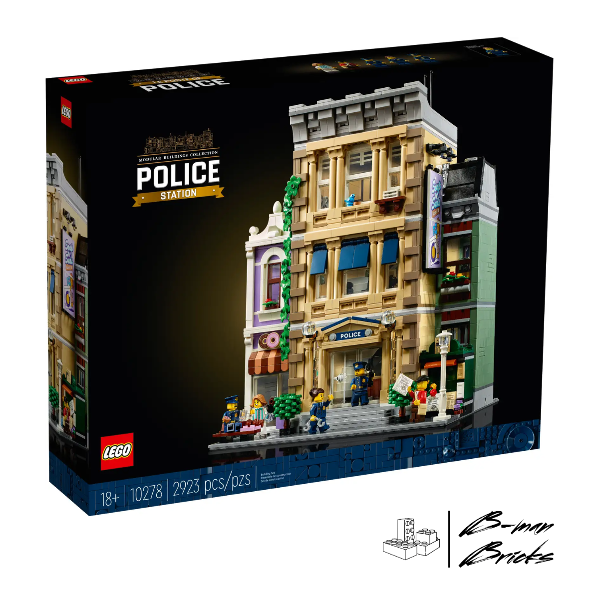 LEGO® 10278 Polizeistation – Detailansicht der Fassade