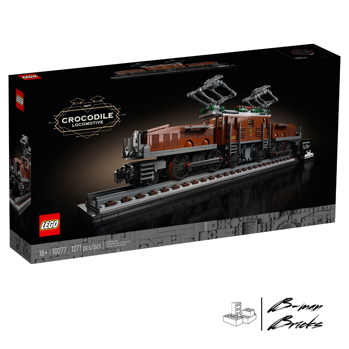 LEGO® Crocodile Locomotive 10277 – detaillierte historische Lokomotive, über 52 cm lang, hochwertige Technik-Details